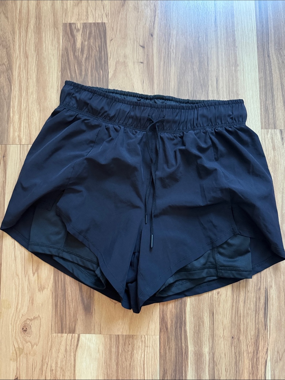 Avia Black Athletic Running Shorts with Drawstring